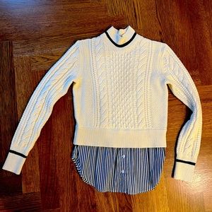 Veronica Beard Fritz Mixed Media Sweater